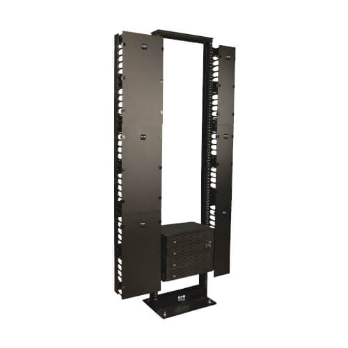 Gestionnaire de câbles vertical haute capacité Tripp Lite SmartRack SRCABLEVRT12, largeur de 12 po (30,48 cm), double conduit à doigts avec couvercle