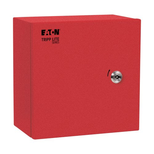 Tripp Lite SmartRack SRIN410106R Outdoor Industrial Enclosure with Lock, NEMA 4, Surface Mount, Metal Construction, 10 x 10 x 6 in., Red