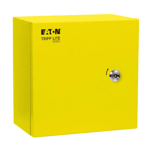 Tripp Lite SmartRack SRIN410106Y Outdoor Industrial Enclosure with Lock, NEMA 4, Surface Mount, Metal Construction, 10 x 10 x 6 in., Yellow