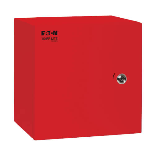 Tripp Lite SmartRack SRIN4121210R Outdoor Industrial Enclosure with Lock, NEMA 4, Surface Mount, Metal Construction, 12 x 12 x 10 in., Red