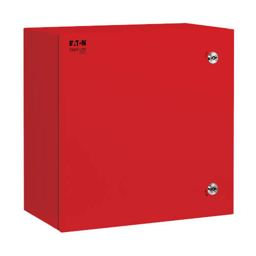 Tripp Lite SmartRack SRIN4181810R Outdoor Industrial Enclosure with Lock, NEMA 4, Surface Mount, Metal Construction, 18 x 18 x 10 in., Red