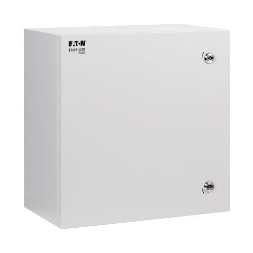 Tripp Lite SmartRack SRIN418186 Outdoor Industrial Enclosure with Lock, NEMA 4, Surface Mount, Metal Construction, 18 x 18 x 6 in., Gray