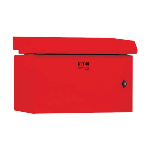 Boîtier industriel mural Tripp Lite SmartRack SRN3RR6U 6U, NEMA 3R, verrouillable, en métal, ventilateur avec thermostat, profondeur de 16,5 po, rouge