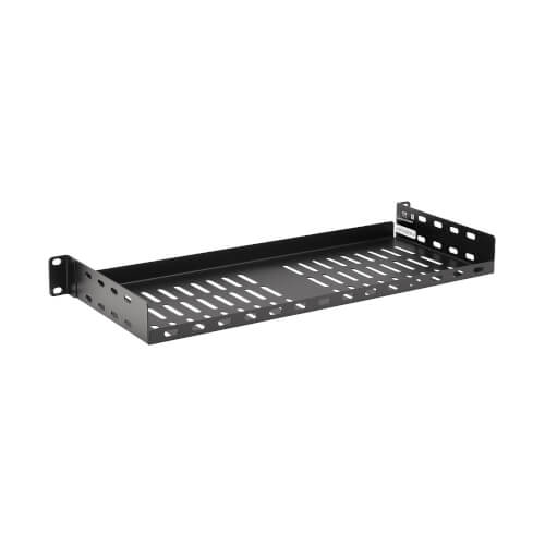 Tripp Lite SmartRack SRSHELF2P1USHRT Cantilever Fixed Steel Rack Shelf, 1U, Vented, 7 in. (17.8 cm) Deep, Holds up to 40 lb. (18 kg)