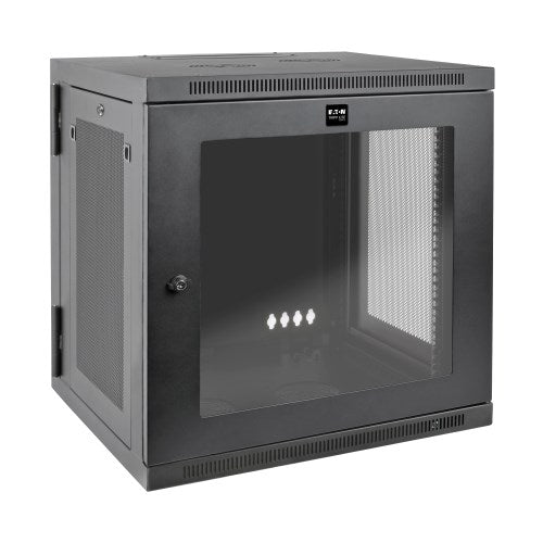 Tripp Lite SmartRack SRW12USDPG 12U UPS-Depth Wall-Mount Small Rack Enclosure, Clear Acrylic Window, Hinged Back