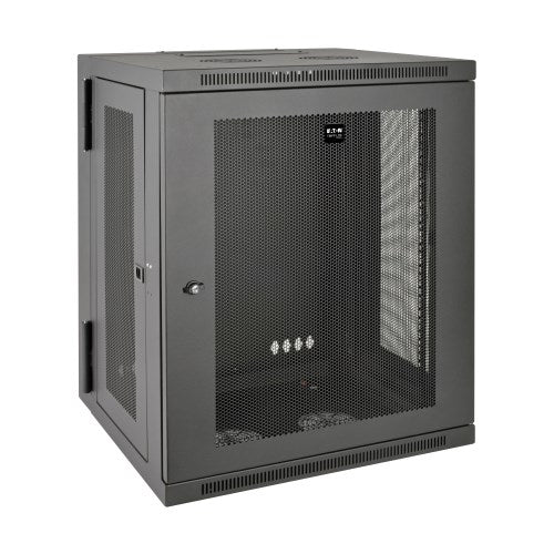 Tripp Lite SmartRack SRW15US 15U Low-Profile Switch-Depth Wall-Mount Half-Height Rack Enclosure, Hinged Back