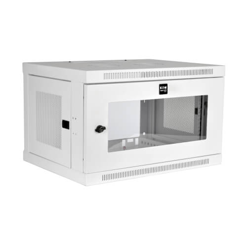 Mini-armoire murale Tripp Lite SmartRack SRW6UWG 6U, profondeur commutateur, profil bas, fenêtre en acrylique transparent, blanche