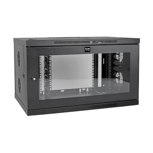 Tripp Lite SmartRack SRW9UDPGVRT 9U Low-Profile Switch-Depth-Plus Wall-Mount Mini Rack Enclosure, Wide, Acrylic Window