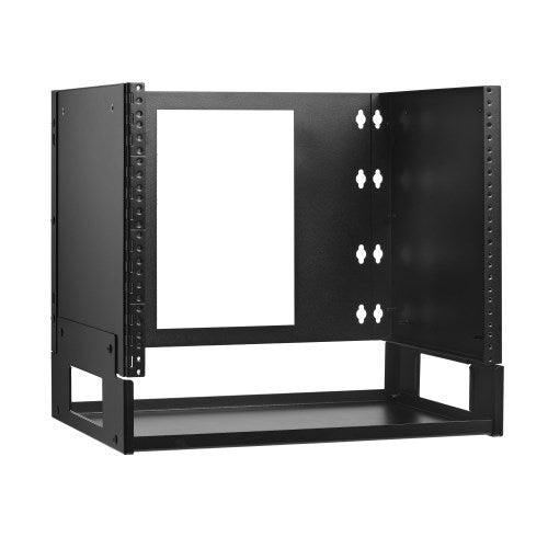 Tripp Lite SmartRack SRWO8UBRKTSHELF 8U Wall-Mount Bracket with Shelf for Small Switches and Patch Panels, Hinged