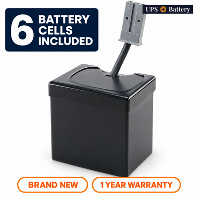 UPSPlusBattery compatible APCRBC229 replacement battery set with 6 battery cells, brand new, 1 year warranty