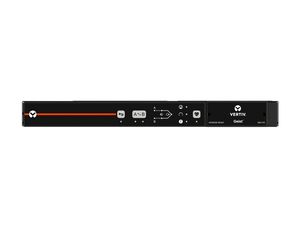 Vertiv 1U, 120V OR 208V OR 230V, 16A OR 20A, C20, (12) Combination C13/C19, RACK Transfer Switch Basic Upgradeable