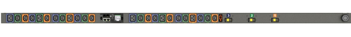 Vertiv Rack PDU - 0U, 120/208V WYE, 30A, L21-30P, (18) Locking IEC C13, (6) Locking IEC C19, Switched UNIT Level Monitoring EC