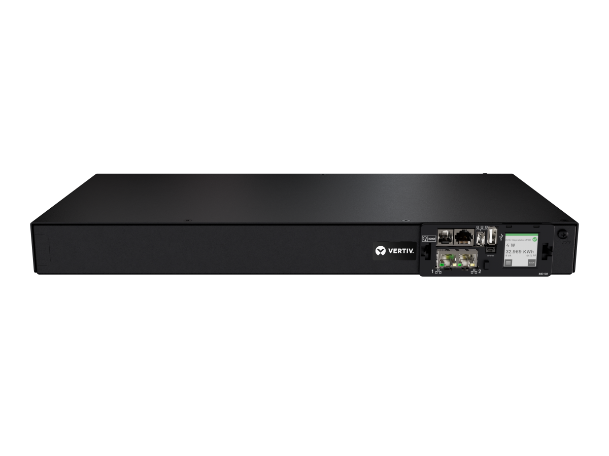 Vertiv Rpdu, Monitored UNIT Level EC, 20A, 120V, 1.9KW, Horizontal, (10) NEMA 5-20R, 10FT Power CORD with 5-20P, Black Powder Coat.