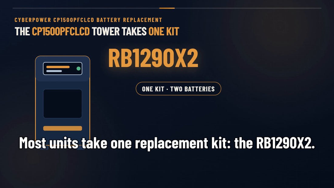 CyberPower CP1500PFCLCD battery replacement, RB1290X2 / RB1280X2B