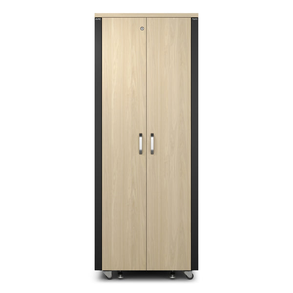 APC NetShelter AR4038LA 38U Soundproof Server Rack Enclosure, 120V, Maple