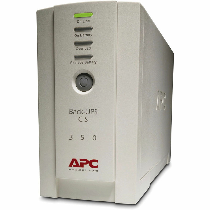 APC Back-UPS CS 350VA - BK350 - Standby UPS, 120 V, Tower, Step Wave, 120 V AC, NEMA 5-15P, Back-UPS CS, 23.70 Minute, 6.60 Minute, 350 VA