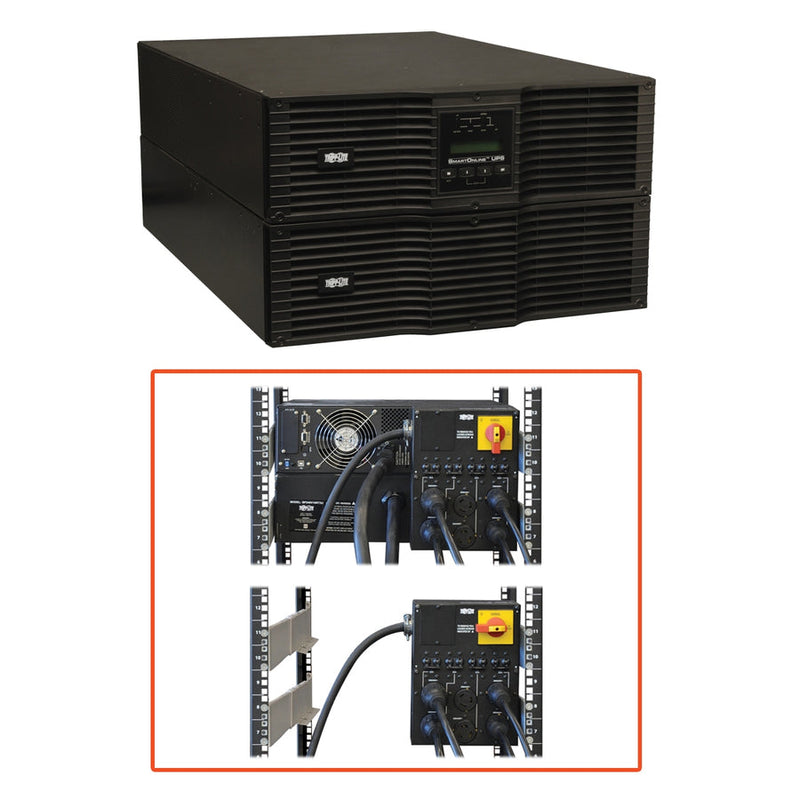 Tripp Lite SmartOnline SU8000RT3U 8000VA Tower/Rack Mountable UPS - SU8000RT3U - Double Conversion Online UPS, 220 V AC, Tower, 6U, 240 V AC, Hardwired, SmartOnline, 15 Minute, 6 Minute, 8 kVA/6.40 kW-UPSPLUSBATTERY