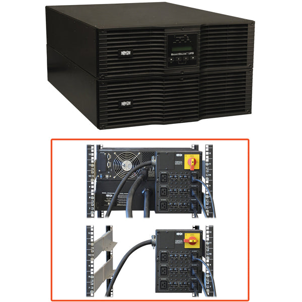 Tripp Lite SmartOnline SU8000RT3UG 8000VA Tower/Rack-mountable UPS - SU8000RT3UG - Double Conversion Online UPS, 110 V AC,220 V AC, Rack/Tower, 6U, 240 V AC,230 V AC,208 V AC,220 V AC, Hardwired, SmartOnline, 15 Minute, 6 Minute, 8 kVA/6.40 kW-UPSPLUSBATTERY