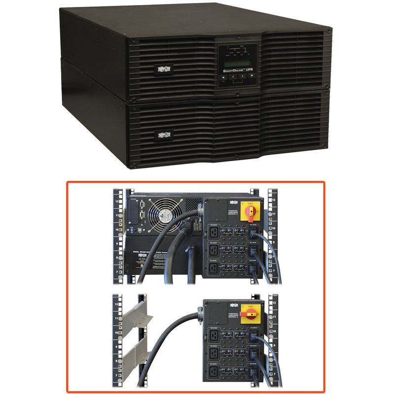 Tripp Lite SmartOnline SU8000RT3UG 8000VA Tower/Rack-mountable UPS - SU8000RT3UG - Double Conversion Online UPS, 110 V AC,220 V AC, Rack/Tower, 6U, 240 V AC,230 V AC,208 V AC,220 V AC, Hardwired, SmartOnline, 15 Minute, 6 Minute, 8 kVA/6.40 kW-UPSPLUSBATTERY