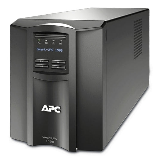 APC Smart-UPS SMT1500I 1500 VA Tower UPS - International Version - SMT1500I - Line-interactive UPS, Tower, 230 V AC, Smart-UPS SMT, 24 Minute, 7 Minute, 1.50 kVA/980 W-UPSPLUSBATTERY