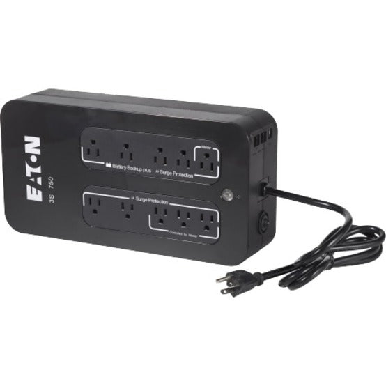 Eaton 3S UPS - 3S750 - Standby UPS, 110 V AC, Desktop,Mini-tour, 132 V AC, NEMA 5-15P, 3S, 11 min, 2 min, 750 VA/450 W