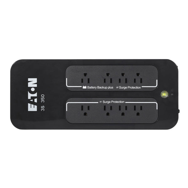 Eaton 3S UPS - 3S350 - Standby UPS, 110 V AC, Desktop,Mini-tour, 132 V AC, NEMA 5-15P, 3S, 12 min, 5 min, 350 VA/200 W