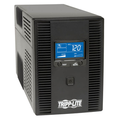 Tripp Lite by Eaton SMART1500LCDT UPS - SMART1500LCDT - Line-interactive UPS, 120 V AC, Tower, Pulse-width Modulated Sine Wave, 120 V AC, NEMA 5-15P, SmartPro, 10 Minute, 2.30 Minute, 1.50 kVA/900 W-UPSPLUSBATTERY