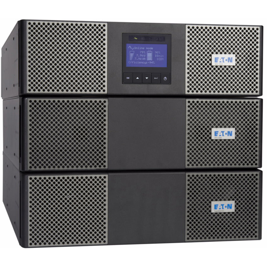 Eaton 9PX UPS, 9U, 11 kVA, 10 kW, Hardwired input, Outputs: (8) 5-20R, (2) L14-30R, Hardwired, 208V - 9PX11KTF11-UPSPLUSBATTERY