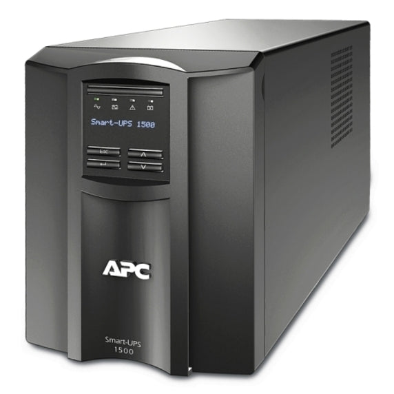 APC by Schneider Electric Smart-UPS 1500VA LCD 120V US - SMT1500US - Line-interactive UPS, 110 V AC, Tower, 120 V AC, NEMA 5-15P, Smart-UPS, 23 Minute, 7 Minute, 1.44 kVA/1 kW-UPSPLUSBATTERY