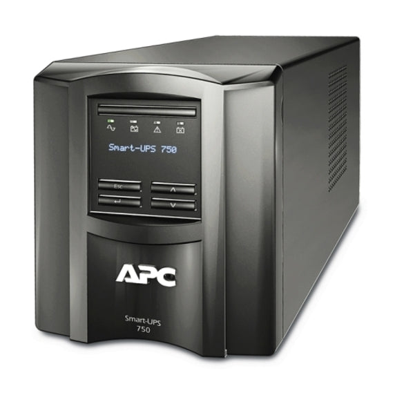 APC by Schneider Electric Smart-UPS 750VA LCD 120V US - SMT750US - Line-interactive UPS, 110 V AC, Tower, 120 V AC, NEMA 5-15P, Smart-UPS, 16 Minute, 5 Minute, 750 VA/500 W