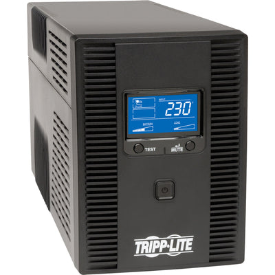 Tripp Lite by Eaton Smart LCD 1500VA Tower Line-Interactive 230V UPS with LCD Display and USB Port - SMX1500LCDT - Line-interactive UPS, 230 V DC, Tower, Sine Wave,Pulse-width Modulated Sine Wave, 230 V AC, IEC 60320 C14, 10 Minute, 1.50 kVA/900 W-UPSPLUSBATTERY