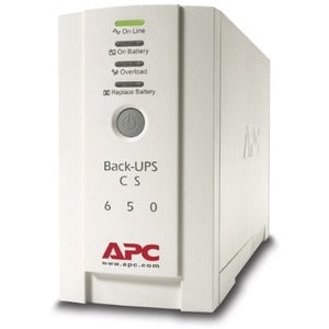 APC Back-UPS CS 650VA 230V - BK650EI - Standby UPS, Tower, Stepped Sine Wave, 230 V AC, IEC 320-C14, Back-UPS CS, 2.40 Minute, 11.40 Minute, 650 VA/400 W-UPSPLUSBATTERY