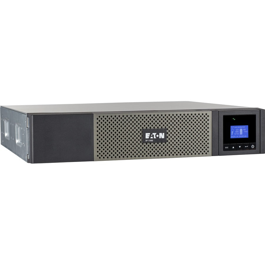 Eaton 5P rackmount compact 1500VA UPS - 5P1500RC - Line-interactive UPS, 120 V AC, Rack-mountable,Wall Mountable, 2U, 120 V AC, 1.44 kVA/1.10 kW-UPSPLUSBATTERY