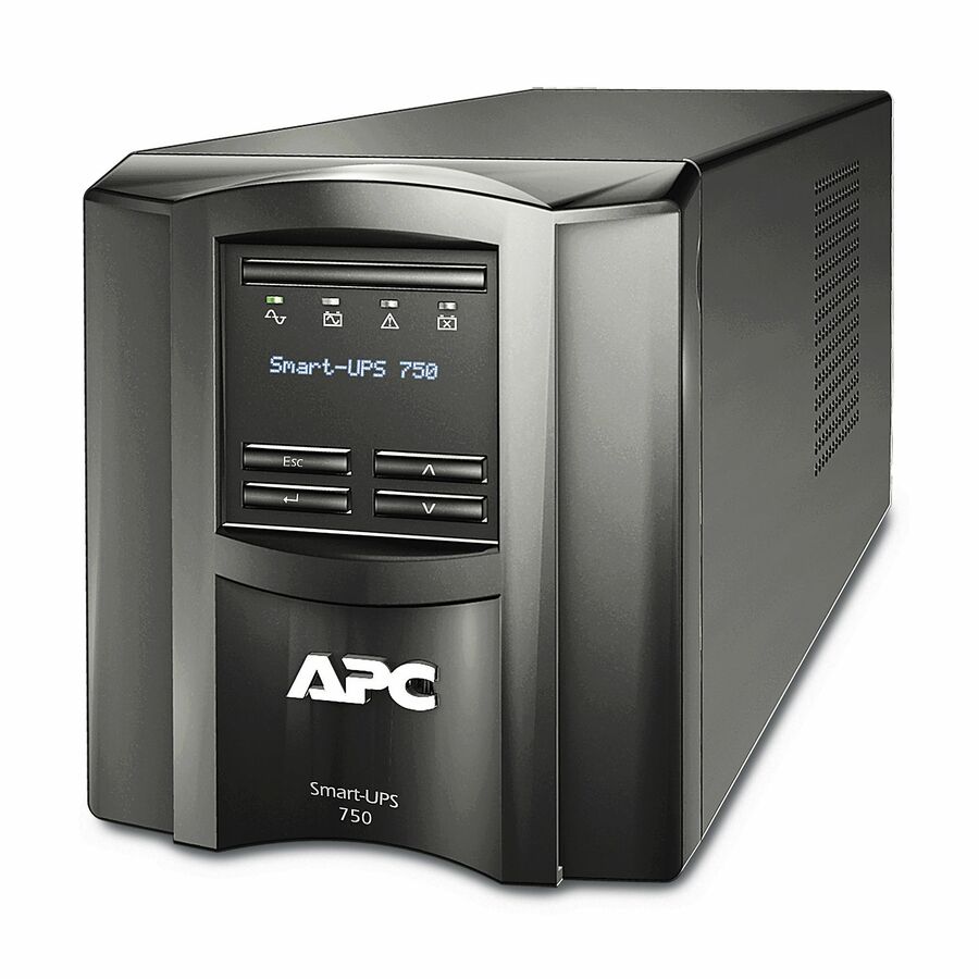 General Purpose UPS - APC By Schneider Electric Smart-UPS 750VA LCD 120V With SmartConnect - SMT750C - Line-interactive UPS, 120 V, Tower, Sine Wave, 120 V AC, Smart-UPS, 5 Minute, 750 VA/500 W