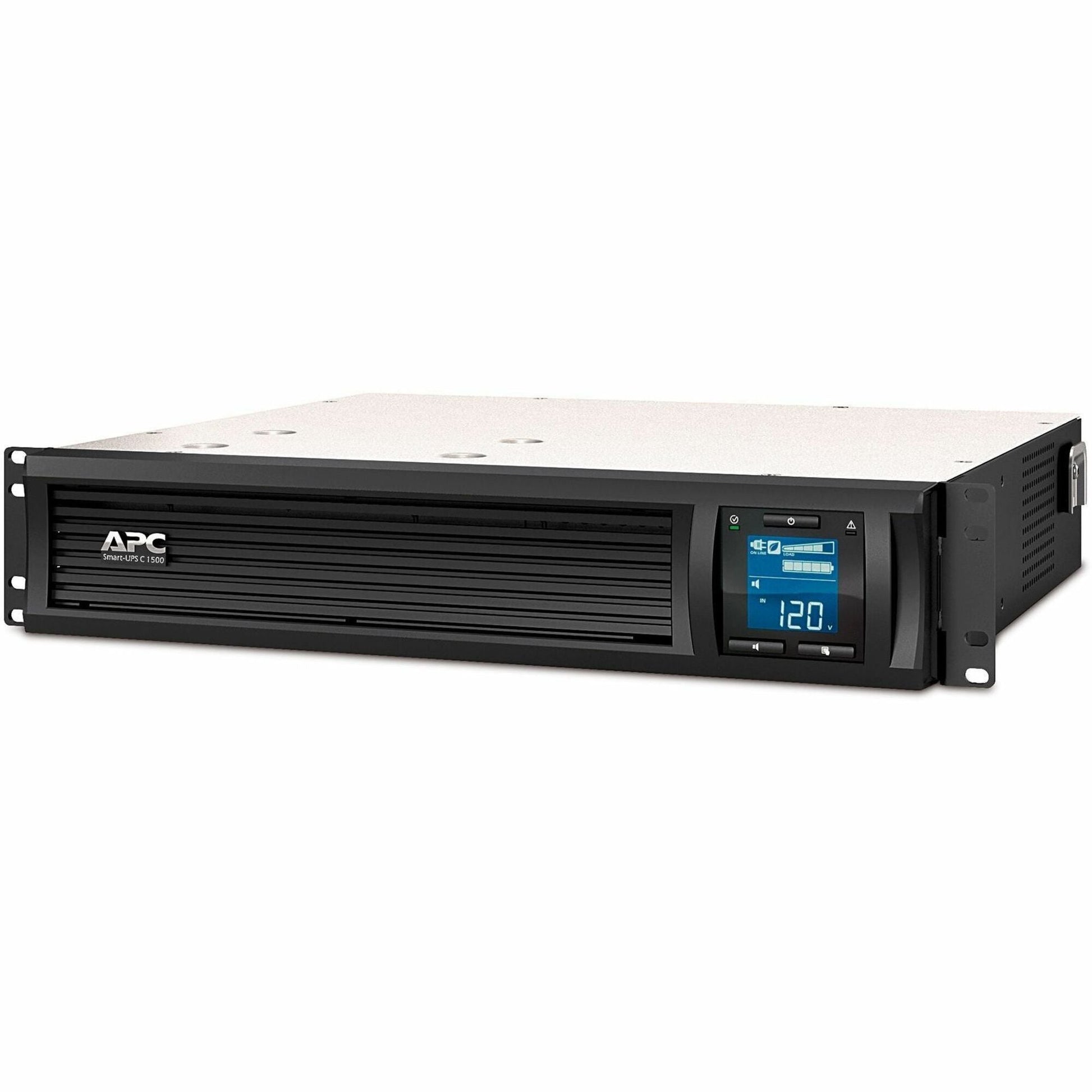 APC by Schneider Electric Smart-UPS C 1500VA RM 2U 120V with SmartConnect - SMC1500-2UC - Line-interactive UPS, 120 V, Rack-mountable, Sine Wave, 2U, 120 V AC, NEMA 5-15P, Smart-UPS, 10.10 Minute, 1.44 kVA/900 W-UPSPLUSBATTERY