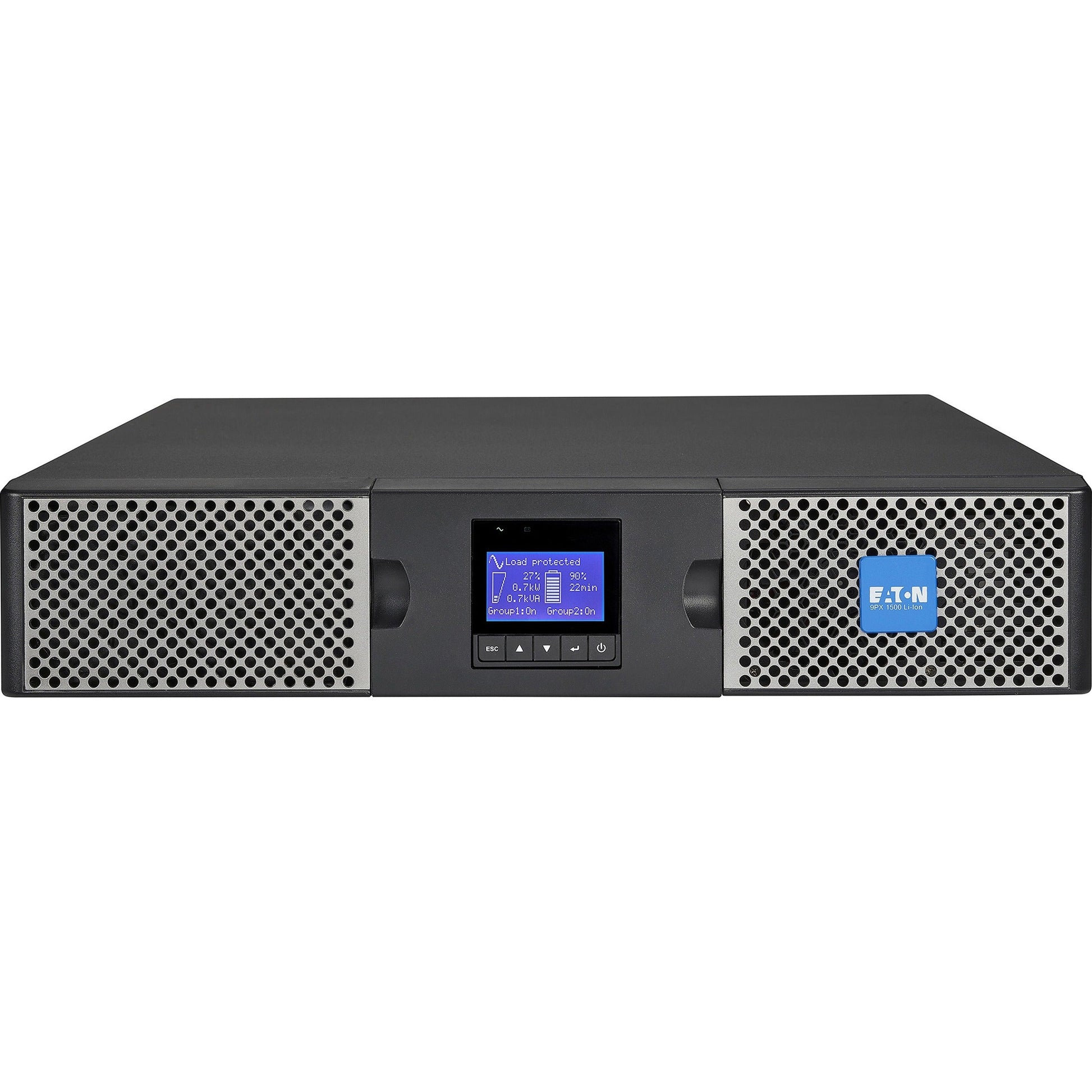 Eaton 9PX1500GRT-L 1500VA / 1350W Online Double-Conversion UPS (Rack/tour) — Lithium-Ion