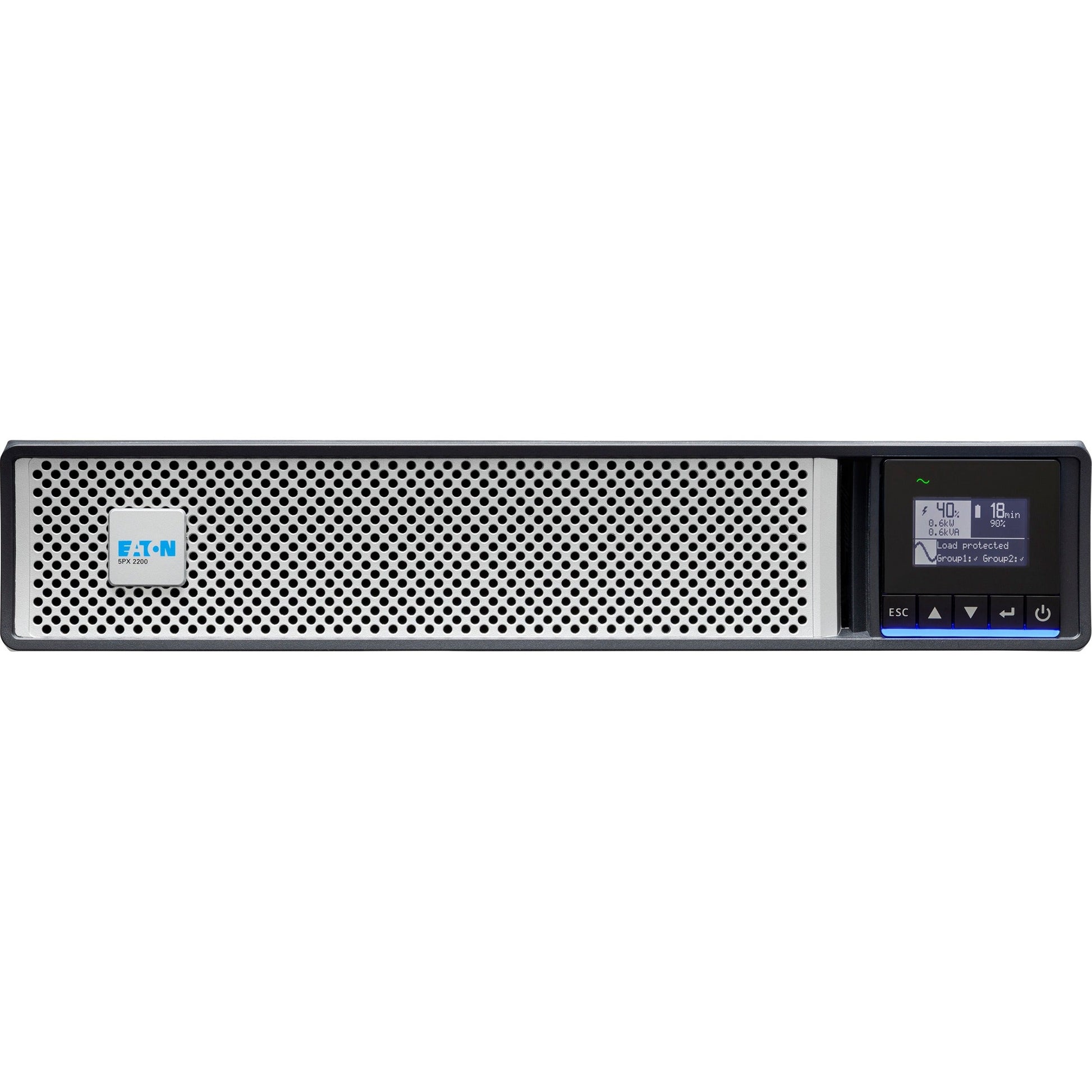 Eaton 5PX G2 UPS - 2U Rack-mountable - 6 Minute Stand-by - 120 V AC Input - 8 x IEC 60320 C13, 2 x IEC 60320 C19 Receptacle(s)-UPSPLUSBATTERY