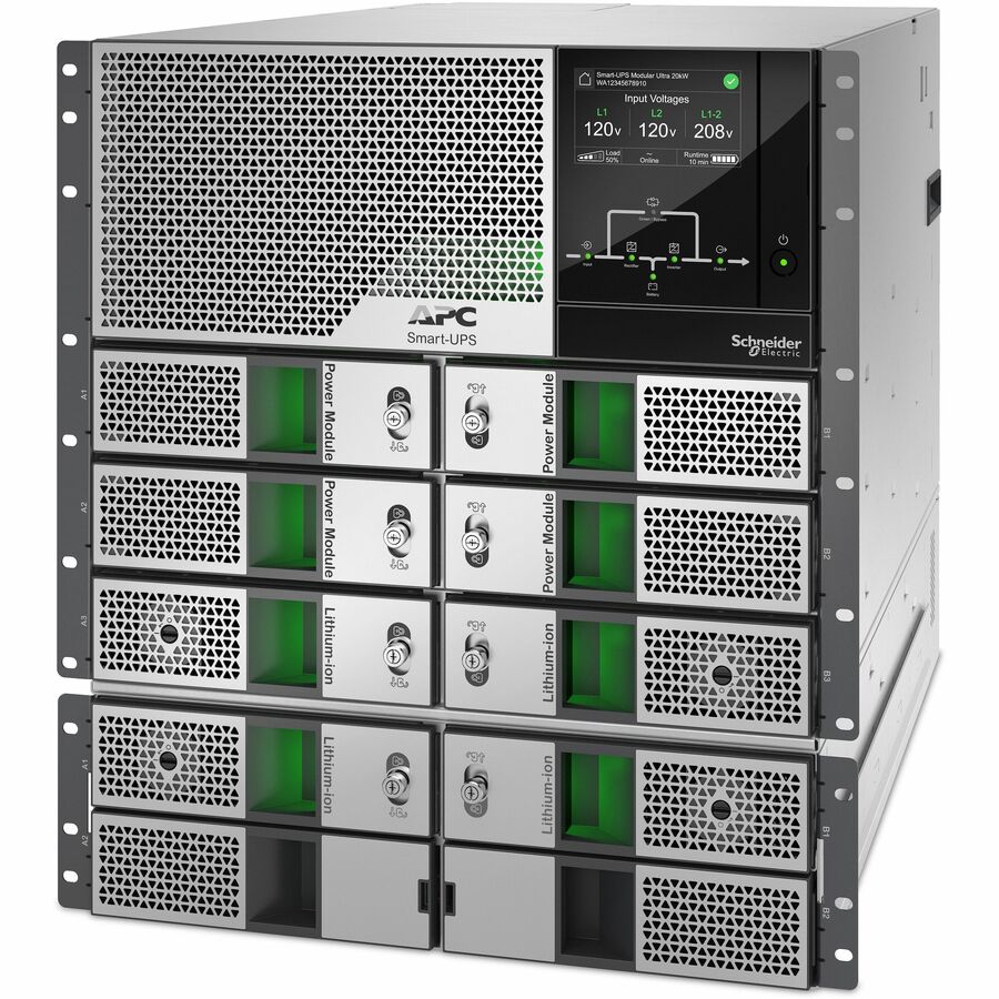 APC by Schneider Electric Smart-UPS Modular Ultra (Symmetra Modular) 20000VA Rackmount 6U 208/240V or 400V 3-Phase - SYH20K6RMI
