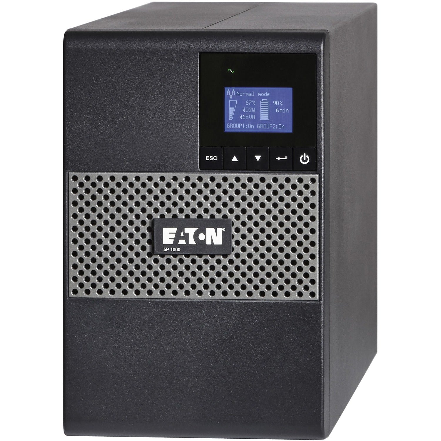 Eaton 5P Tower UPS - Tower - 5 Minute Stand-by - 110 V AC Input - 132 V AC, 120 V AC, 132 V AC, 125 V AC Output - USB - 8 x NEMA 5-15R Receptacle(s)-UPSPLUSBATTERY