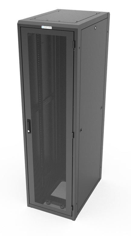 Vertiv Great Lakes GL840E-2432-B-SQM6MS 44U Rack Essential Enclosure, 30 in. Deep, Mesh Doors, Black