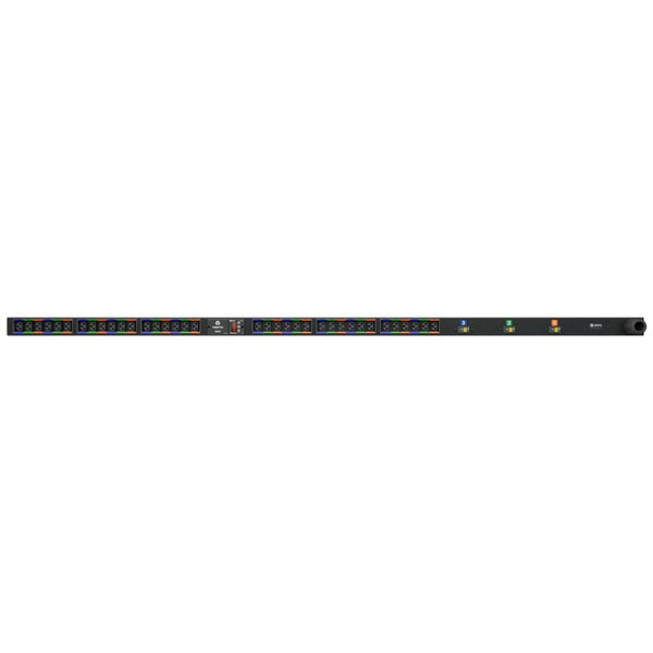 Vertiv Rpdu, Metered Upgradeable, 30A, 208V Delta, 8.6KW, Vertical, (36) Combination C13/C19, 10FT / 3M Power CORD with L15-30P, Black Powder Coat.