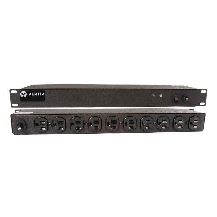 Vertiv Rack PDU - 1U, 120V, 15A, 5-15P, (10) 5-15R, Basic Standard