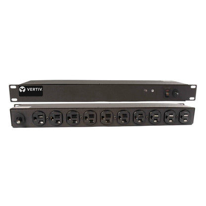 Vertiv Rack PDU - 1U, 120V, 15A, 5-15P, (10) 5-15R, Basic Standard