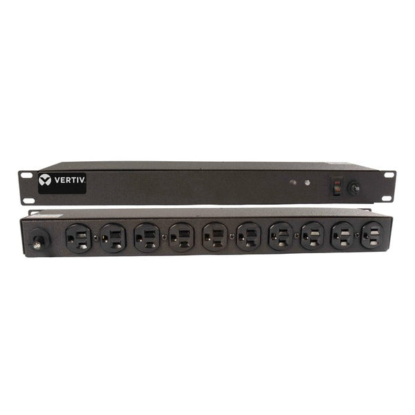 Vertiv Rack PDU - 1U, 120V, 15A, 5-15P, (10) 5-15R, Basic Standard