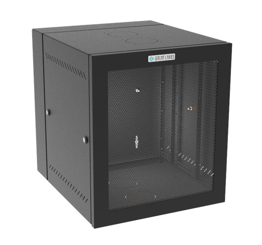 Armoire murale Vertiv Great Lakes GL24WMM-B-00 12U Essential, profondeur de 22 po, porte en maille, noire
