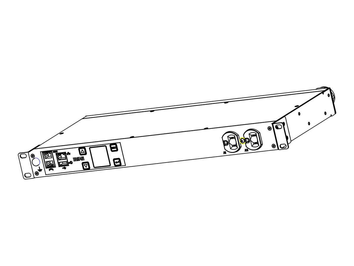 Eaton Metered Input Rack PDU EMIT00-10, 1U, 12 A, 120 V, NEMA 5-15P, (12) NEMA 5-15R