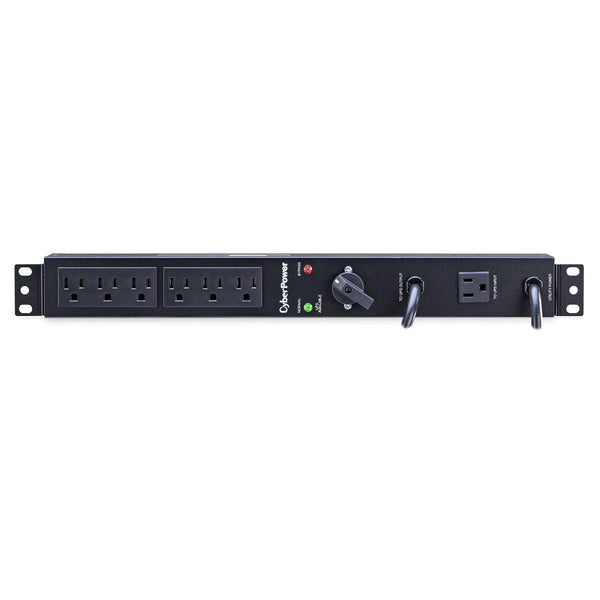 PDU de dérivation de maintenance CyberPower MBP15A6, 1U, 120 V, 15 A, (2) entrées NEMA 5-15P, (6) prises NEMA 5-15R à l’arrière, cordon de 6 pi