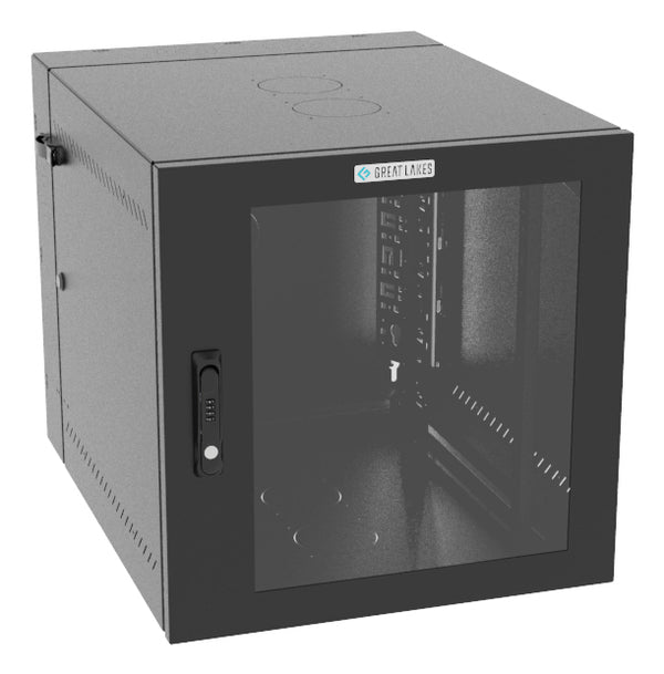 Armoire murale Vertiv Great Lakes GL24WMCMP-B-SC-00-CM 12U, profondeur de 28 po, porte en plexiglas, noire