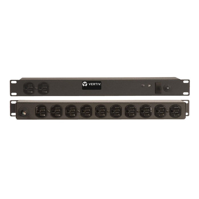 Vertiv Rack PDU - 1U, 120V, 15A, 5-15P, (12) 5-15R, Basic Standard