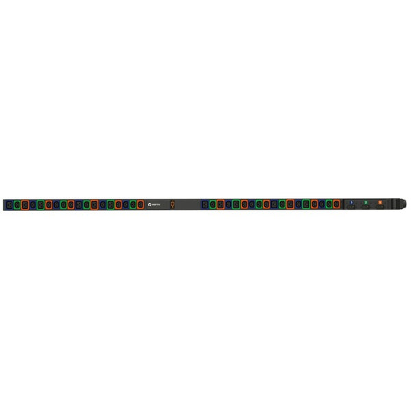 Vertiv Rack PDU - 0U, Variable Power Configuration, MAX 11.0KW, Universal Input, (24) Locking IEC C13, (12) Locking IEC C19, Basic Standard